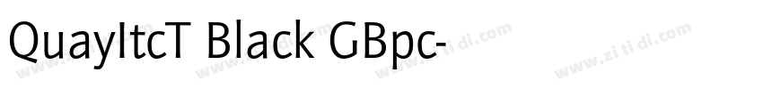 QuayItcT Black GBpc字体转换